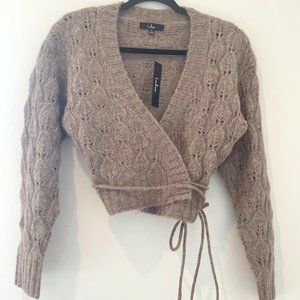 Lulu's Wrap Knit Tie Sweater [NEVER WORN]